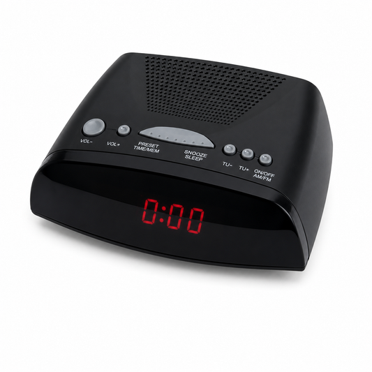 RADIO SVEGLIA DIGITALE DISPLAY LED RADIOSVEGLIA COMODINO FM 20 STAZIONI CR9905