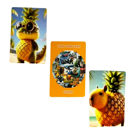 3 BUSTINE CON FIGURE BRAINROT 7CM E CARTE DA COLLEZIONE A SORPRESA THUN SHAUR TRALLALERO CAPPUCCINA BALLERINA