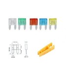 100 MINI FUSIBILI AUTO LAMELLARI 10A A 30A RICAMBIO FUSIBILI 32V PINZA CA-02773