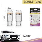 COPPIA LAMPADINE 1 LED COB T10 AUTO 6000K CANBUS 0.2W LAMPADINA 12V CA-02723