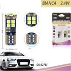 COPPIA LAMPADINE 12 LED SMD T10 3030 AUTO 6000K CANBUS 2.4W LAMPADINA 12V 02713