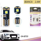 COPPIA LAMPADINE 3 LED SMD T10 3030 AUTO 6000K CANBUS 2.4W LAMPADINA 12V CA02715