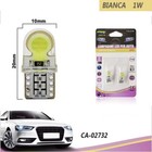 COPPIA LAMPADINE 1 LED COB T10 AUTO LUCE 6000K CANBUS 1W LAMPADINA 12V CA-02732