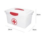 CONTENITORE KIT PRONTO SOCCORSO COPERCHIO E MANIGLIA SCATOLA MEDICINALI FARMACI