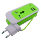 ADATTATORE DUAL USB MULTIFUNZIONE 3 IN 1 UNIVERSALE SOCKET 1,5 METRI 2,1A FZ-015