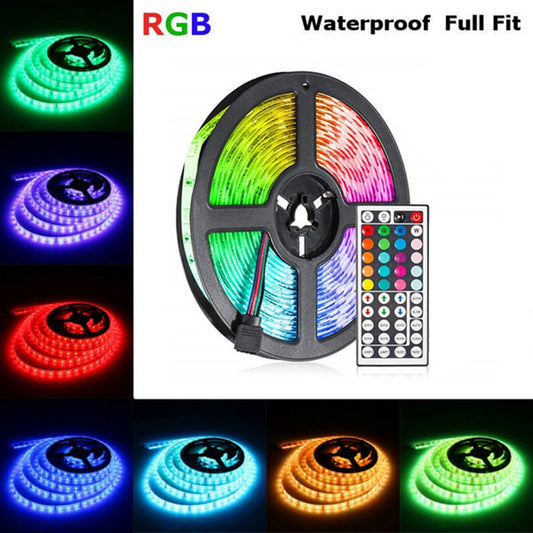 BANDEAU BANDE LED 5050 5M ÉTANCHÉITÉ IP65 ALIMENTATION 12V TÉLÉCOMMANDE RGB 13W/M 0245