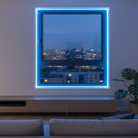 STRISCIA COB 15W/M ADESIVA 5M LUCE BLU 75W TAGLIABILE FLESSIBILE COB 320 LED 12V