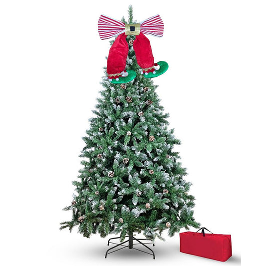 NŒUD DÉCORATION SAPIN DE NOËL VELOURS JAMBES PIEDS ELFE À SUSPENDRE GNOME