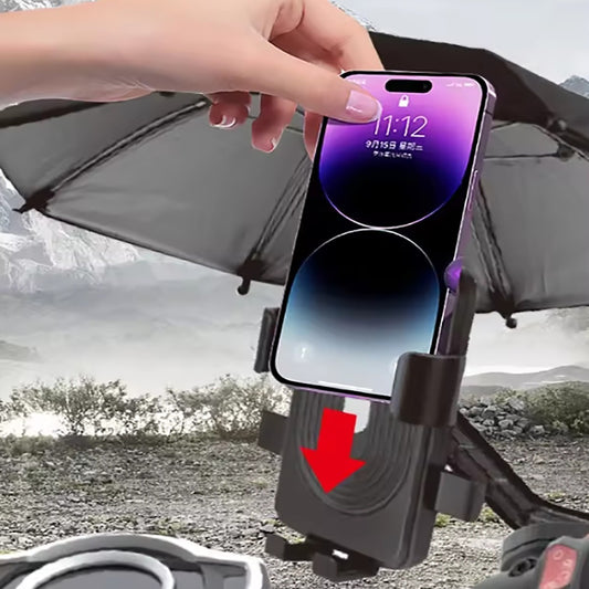 SUPPORT DE TÉLÉPHONE AVEC PARE-SOLEIL POUR MOTO VÉLO SCOOTER AS-07130