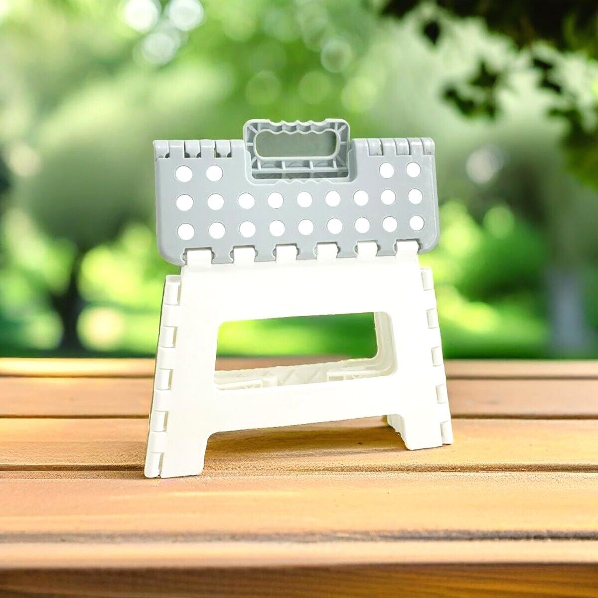 SGABELLO PIEGHEVOLE PLASTICA PORTATILE DA VIAGGIO ANTISCIVOLO CAMPEGGIO CUCINA