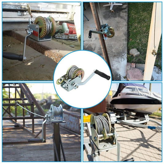 PARANCO MONTACARICHI VERRICELLO GANCIO MANUALE ARGANO 1200 LBS CAVO ACCIAIO