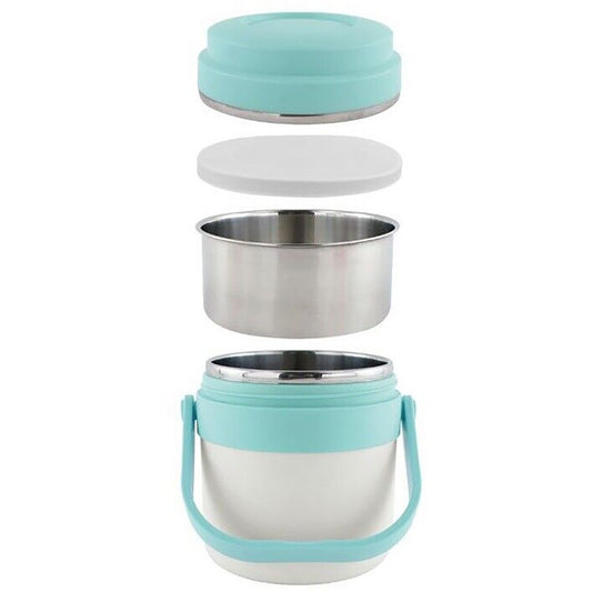 PORTAVIVANDE THERMOS CONTENITORE PORTA PRANZO TERMICO ACCIAIO BORSA TERMICA 1.6L