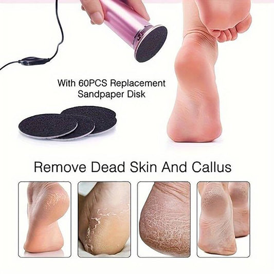 FRESA RIMUOVI CALLI ELETTRICO LEVIGATRICE PIEDI PEDICURE DURONI 60 DISCHI GH-99