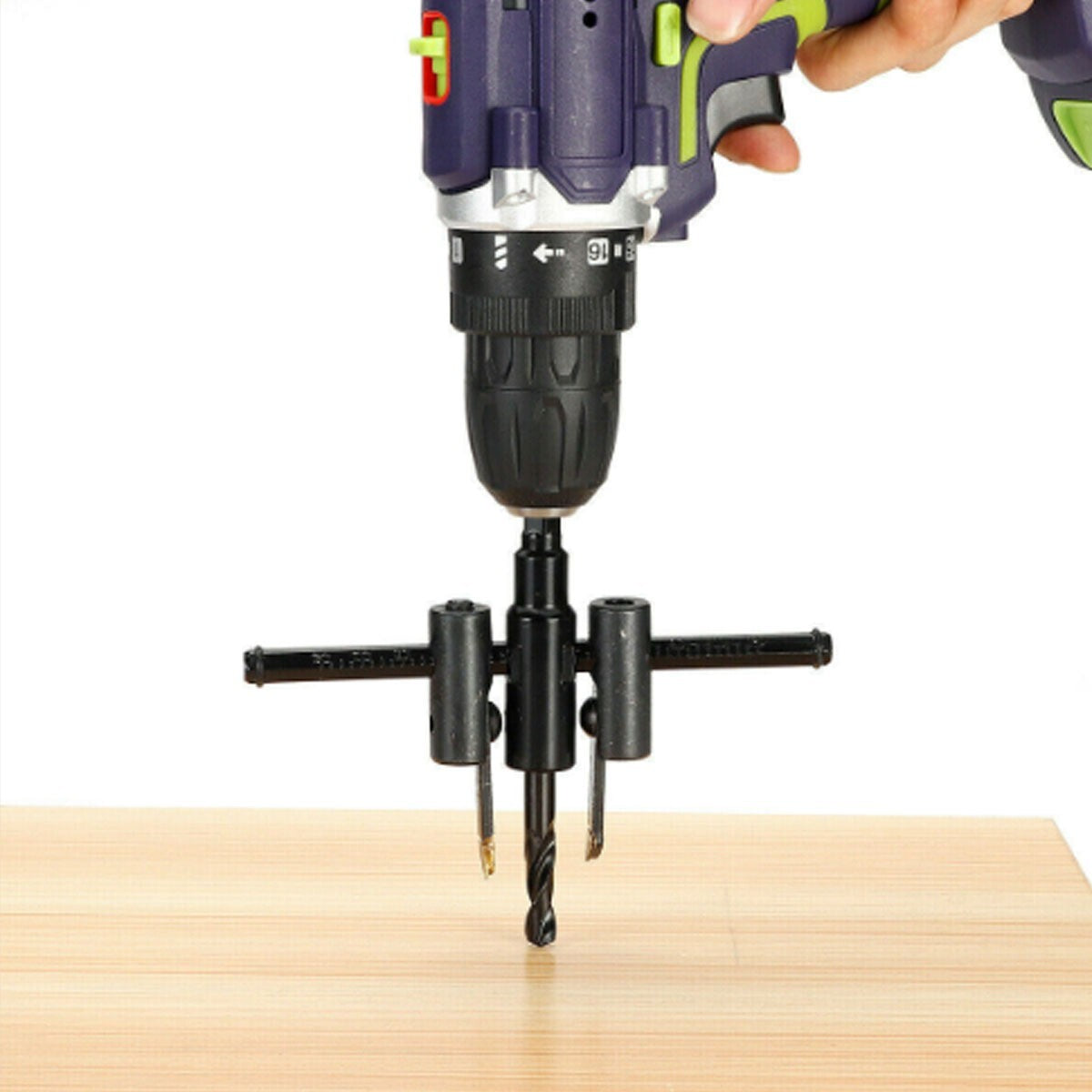 PUNTA TRAPANO TAGLIERINA CIRCOLARE GUIDA REGOLABILE TAGLIO FORO CARTONGESSO 30CM