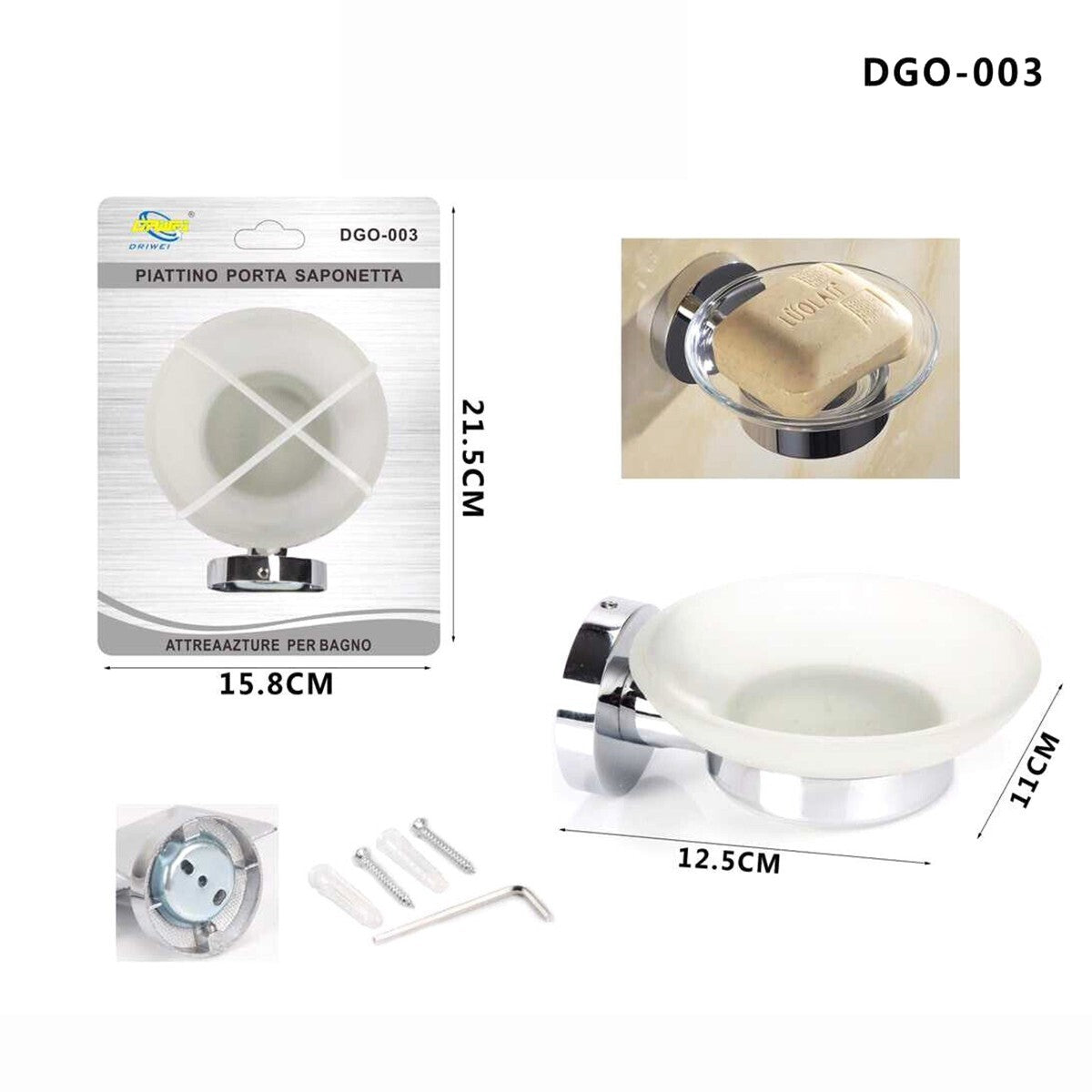 PORTE-SAVON SUPPORT SAVON MEUBLE SALLE DE BAIN MAISON CUISINE DGO-003