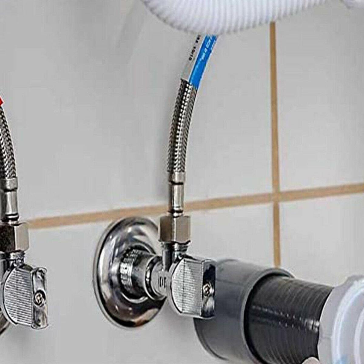 PAIRE DE TUYAUX FLEXIBLES 50CM TUBES D'ENTRÉE 1/2X1/2 MÂLE FEMELLE DGO-176