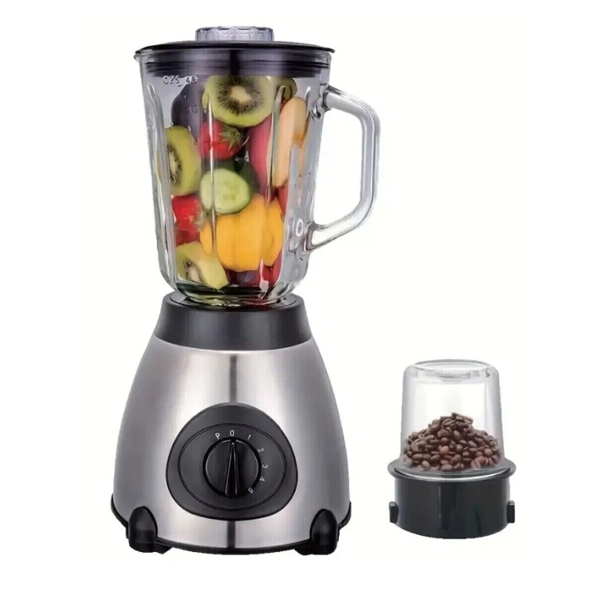 FRULLATORE ELETTRICO 2 IN 1 MACINA CAFFE TRITATUTTO 500W MIXER FRUTTA 1.5L B0471