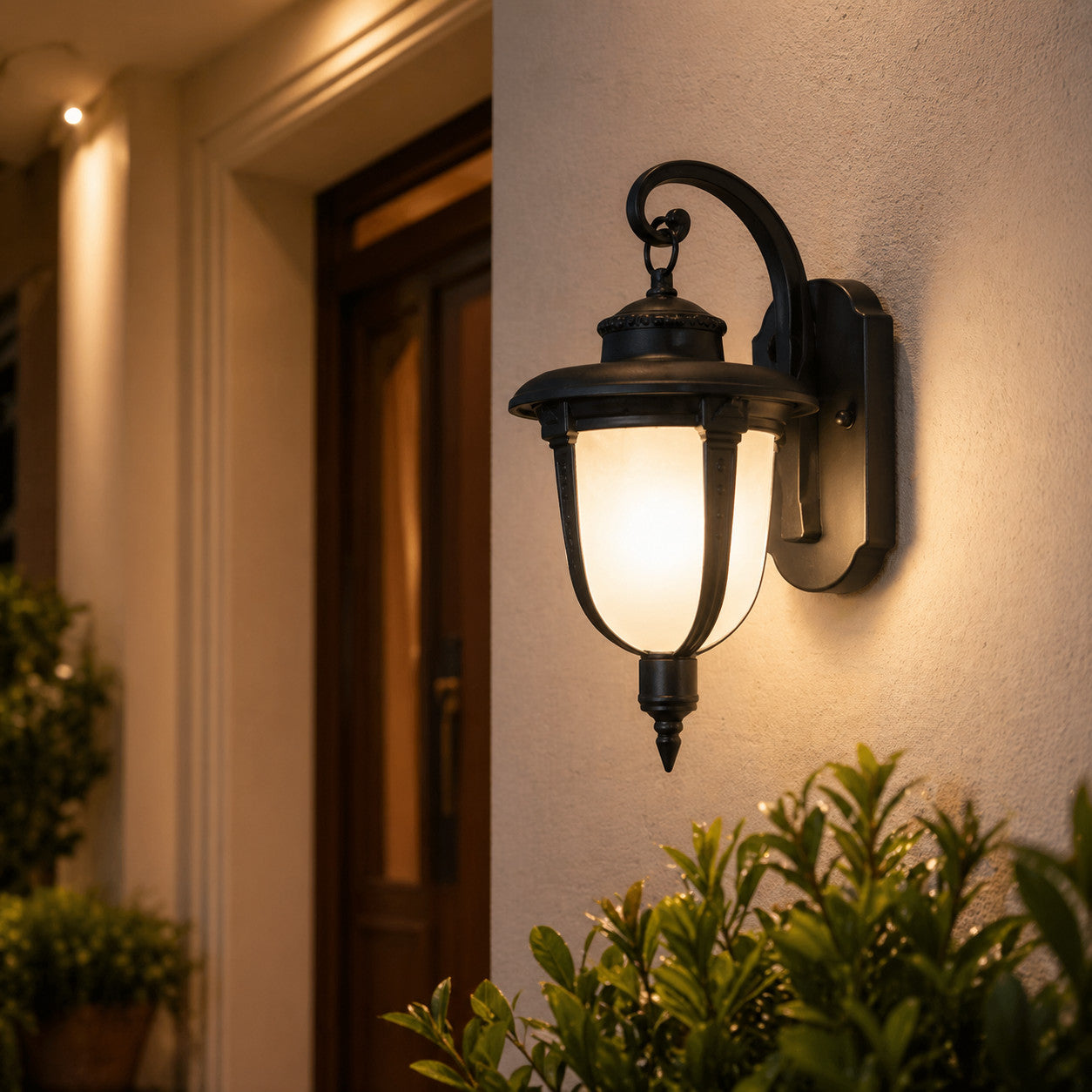 APPLIQUE DA ESTERNO LANTERNA NERA PARETE E27 MAX 60W CLASSICA GIARDINO IP44 A3-S