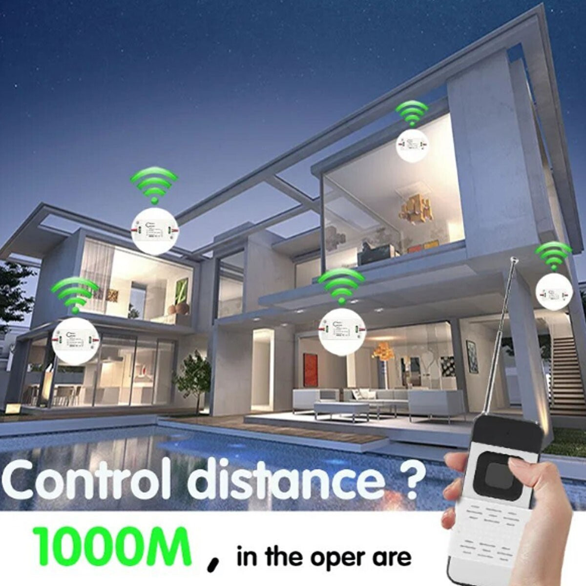 TELECOMANDO UNIVERSALE AUTO APRI CANCELLO 4 CANALI MULTIFUNZIONE 433 MHZ 1000MT