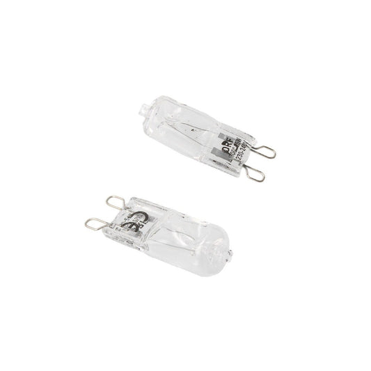 2 LAMPADINE ALOGENA FORNO ATTACCO G9 230V 25W COLORE BIANCO CALDO 2700K
