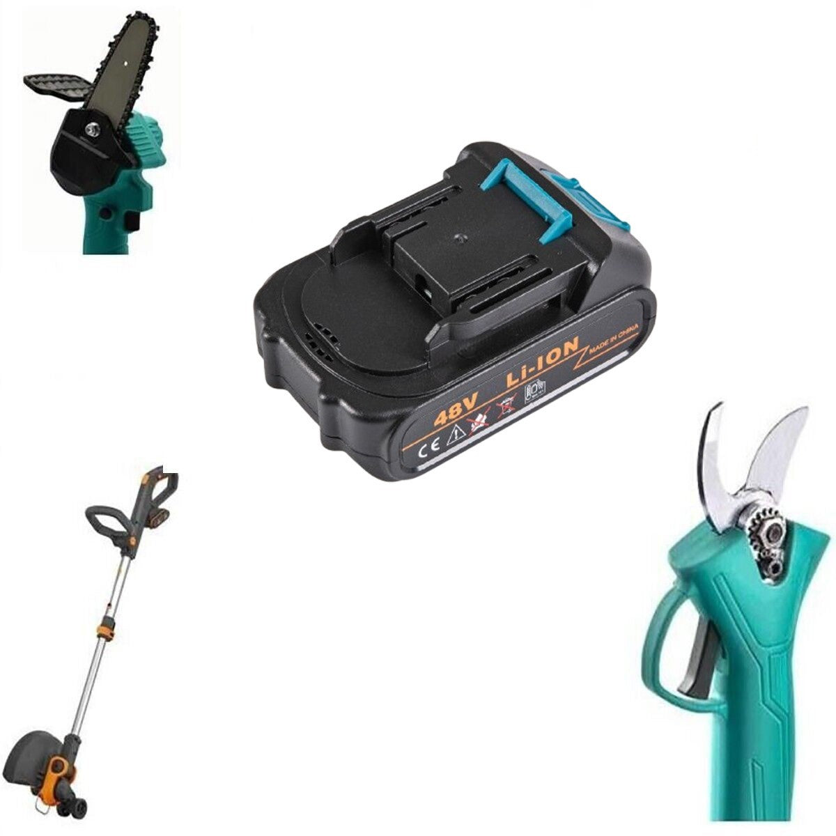 BATTERIA RICAMBIO 48V 1500MAH MOTOSEGA IDROPULITRICE DECESPUGLIATORE BATTERIE