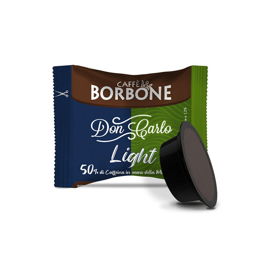 50 CAPSULE CAFFE' BORBONE MISCELA LIGHT DON CARLO COMPATIBILE LAVAZZA MODO MIO