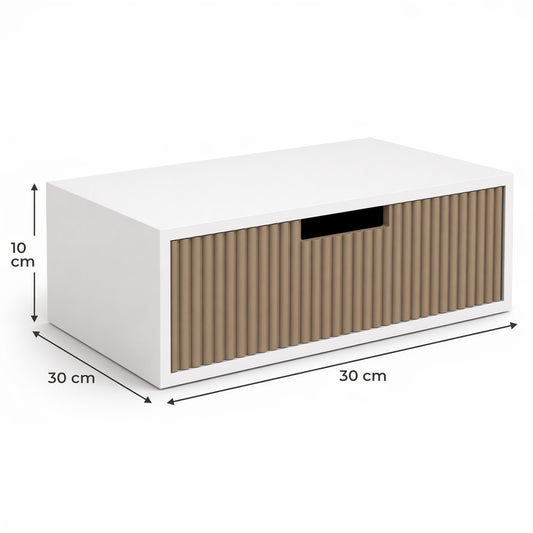 ORGANIZER CAFFE CAPSULE PORTA CIALDE CASSETTO LEGNO PENELLOPE 30X30 CM TORTORA