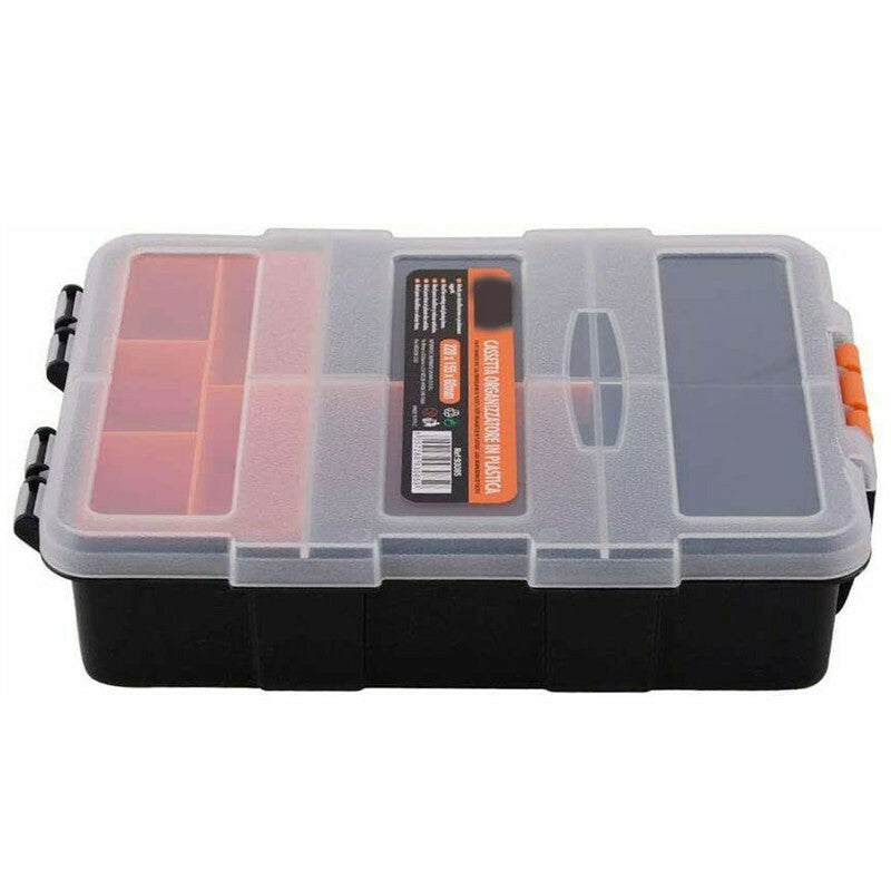 ORGANISEUR BOÎTE RANGEMENT 9 COMPARTIMENTS MALLETTE À OUTILS VISSERIE EN PLASTIQUE