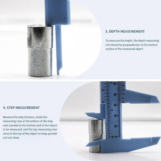 KIT 2 MINI CALIBRO MANUALE ANALOGICO 150MM STANDARD + 80MM PICCOLO PLASTICA