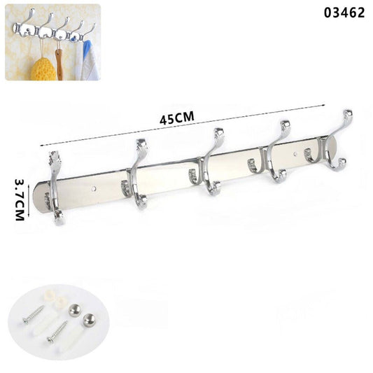 APPENDIABITI 5 GANCI BAGNO MURO GANCIO ASCIUGAMANI CASA CROMATO DA PARETE 03462