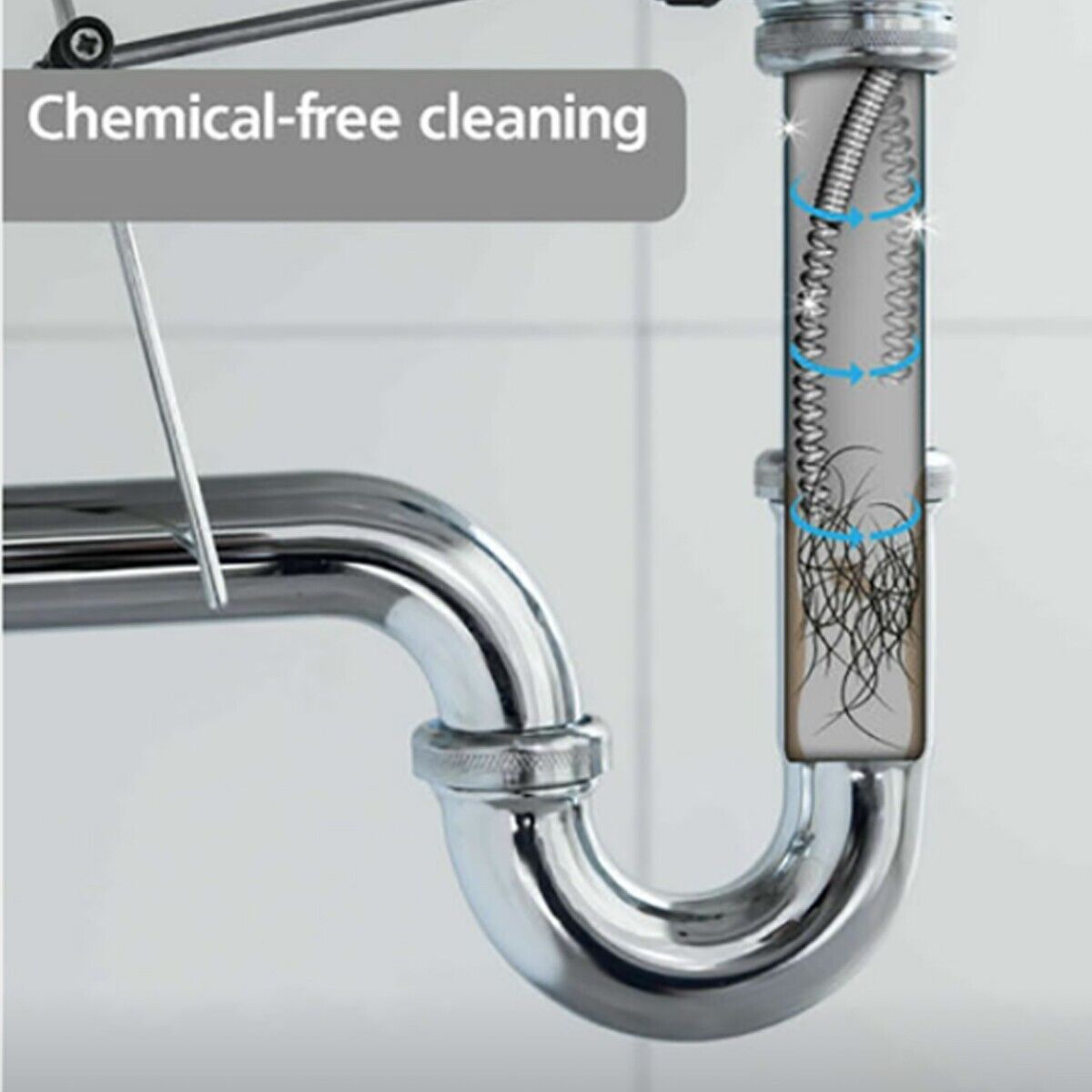 MOLLA STURALAVANDINO STURA TUBI A SPIRALE PER SCARICO FOGNE WC BAGNO ODORI 3.5MT