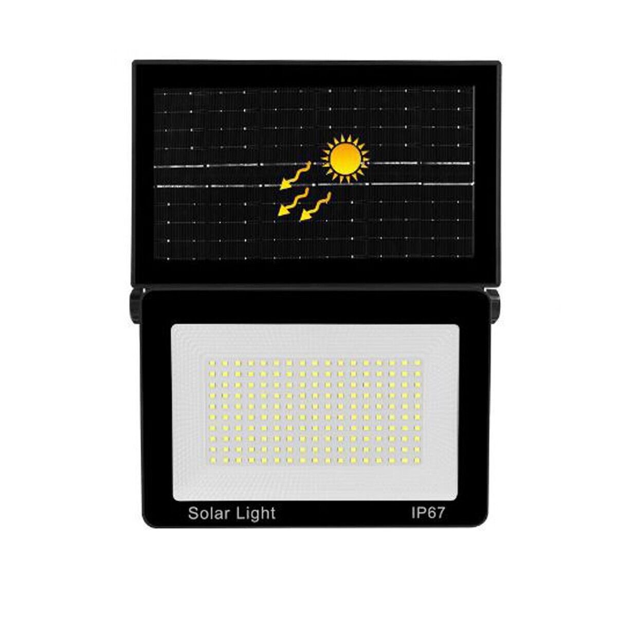 FARO LED FARETTO PANNELLO SOLARE CREPUSCOLARE IP67 170 LED ESTERNO TE-B0639