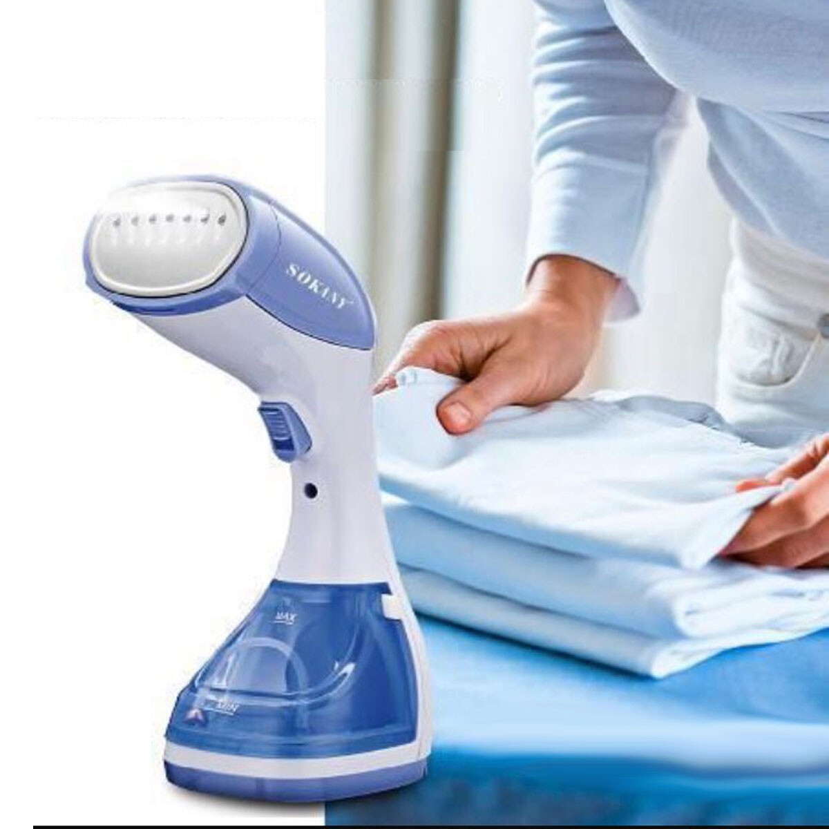 FERRO DA STIRO VERTICALE 1500W RIMUOVI PIEGHE VESTITI VAPORE SOKANY DF-019