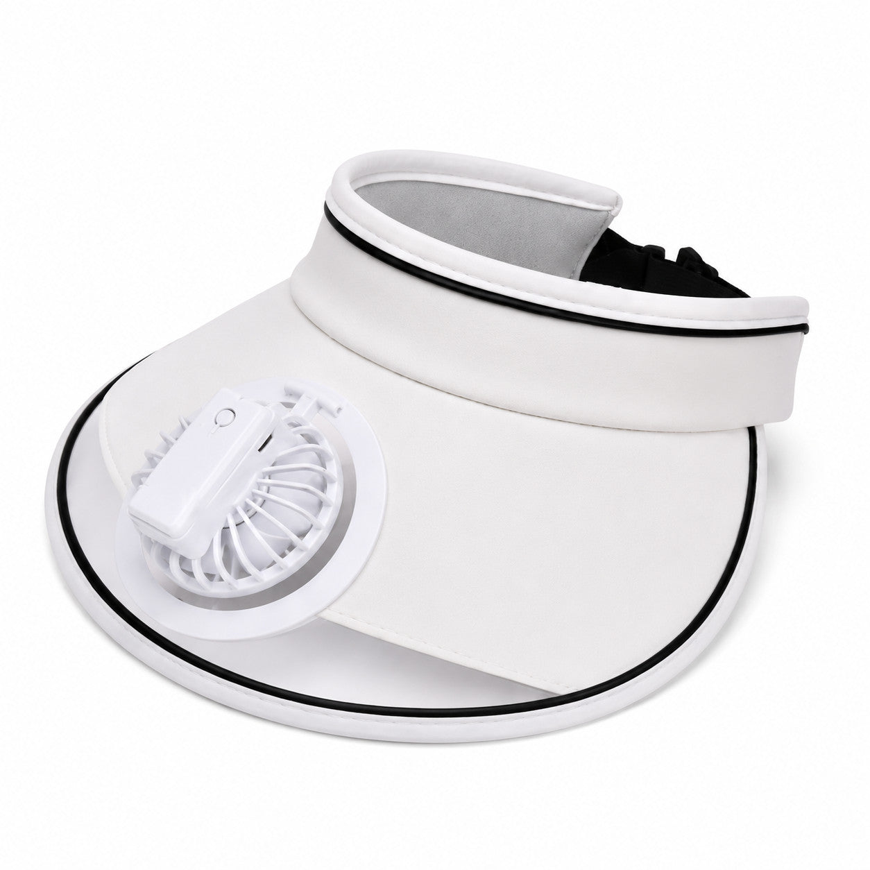 VISIÈRE PARE-SOLEIL VENTILATEUR USB RECHARGEABLE CHAPEAU PLAGE ÉTÉ AS-016