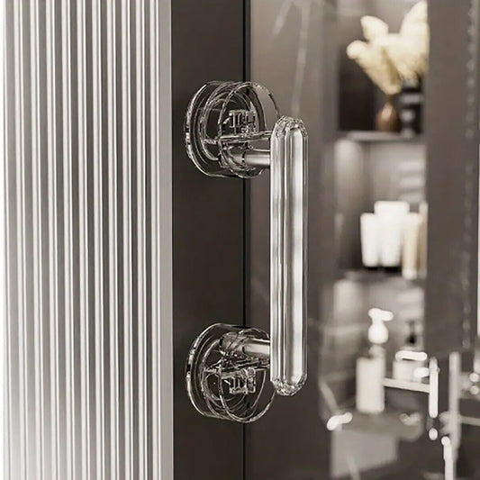 MANIGLIA VETRO DOCCIA BAGNO DOPPIA VENTOSA PIASTRELLE SICUREZZA DISABILI ANZIANI