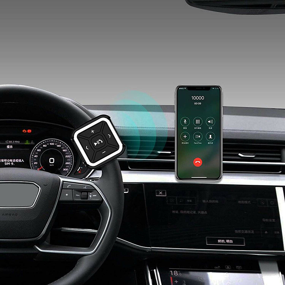 TELECOMANDO BLUETOOTH COMANDI AL VOLANTE PER SMARTPHON IN AUTO MOTO BICI WI-FI