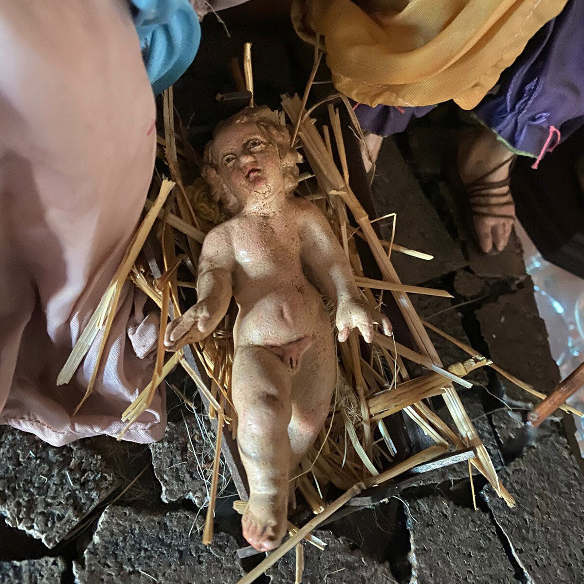 NATIVITA'  SAN GREGORIO ARMENO NATALE PRESEPE GIUSEPPE MARIA GESU' DIPINTI MANO