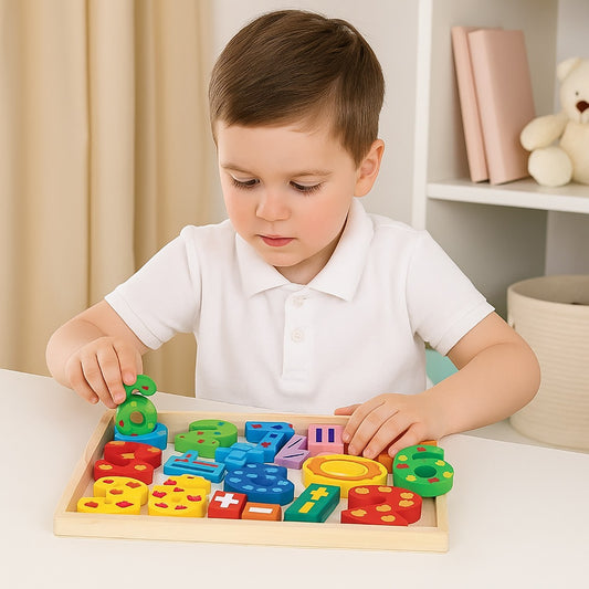 GIOCO EDUCATIVO IN LEGNO NUMERI COLORATI MONTESSORI BAMBINI APPRENDIMENTO 52277A