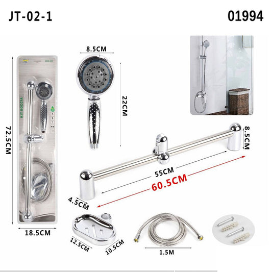 ATSTA SALISCENDI SOFFIONE CROMATO DOCCETTA BAGNO DOCCIA TUBO ROTONDO 01994