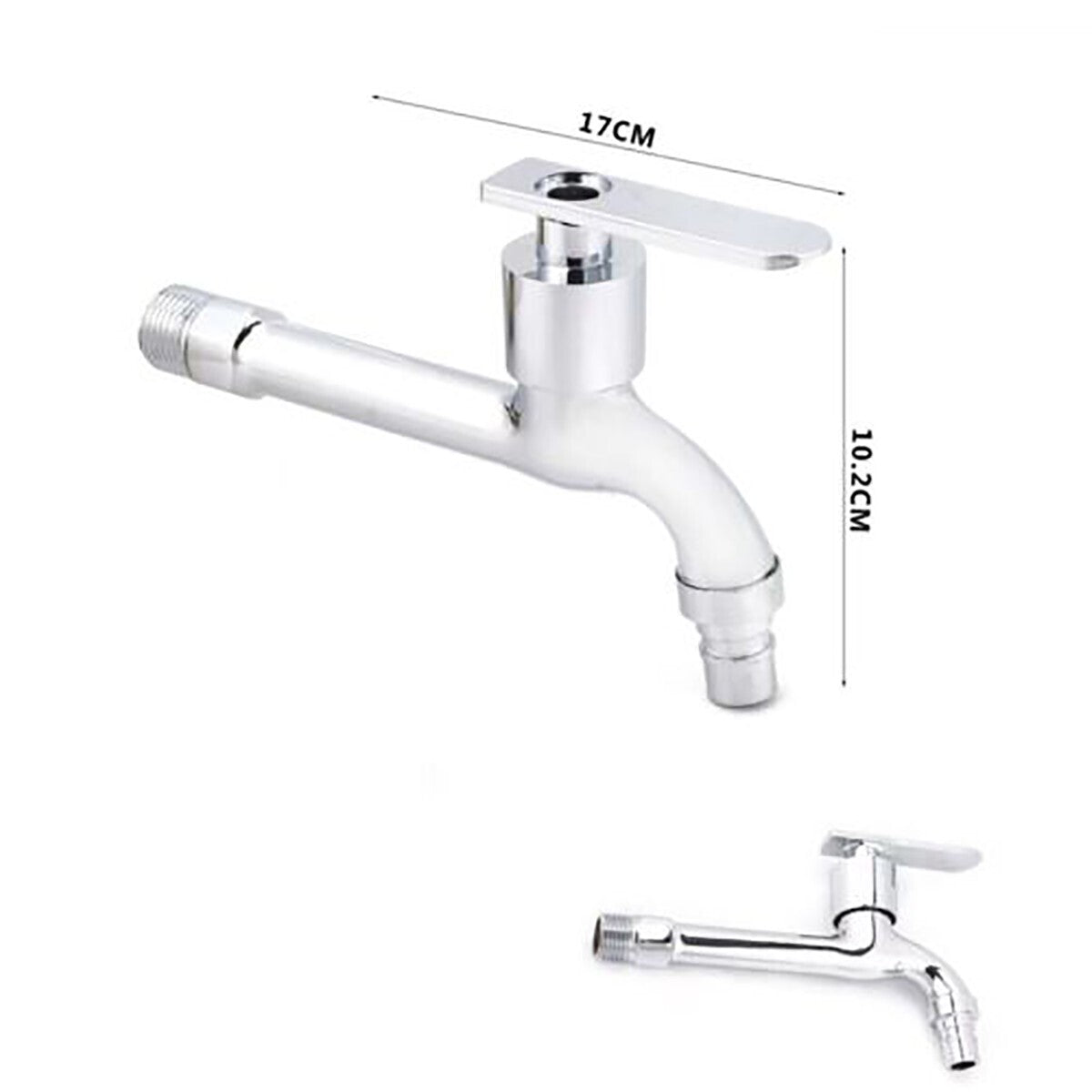 RUBINETTO A PARETE ATTACCO 1/2" LAVATRICE ACQUA FREDDA BAGNO ESTERNI 02048