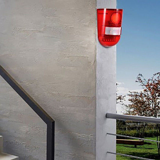 LUMIÈRE LED CLIGNOTANTE SIRÈNE CAPTEUR ANTIVOL ÉNERGIE SOLAIRE ALARME AL-05536