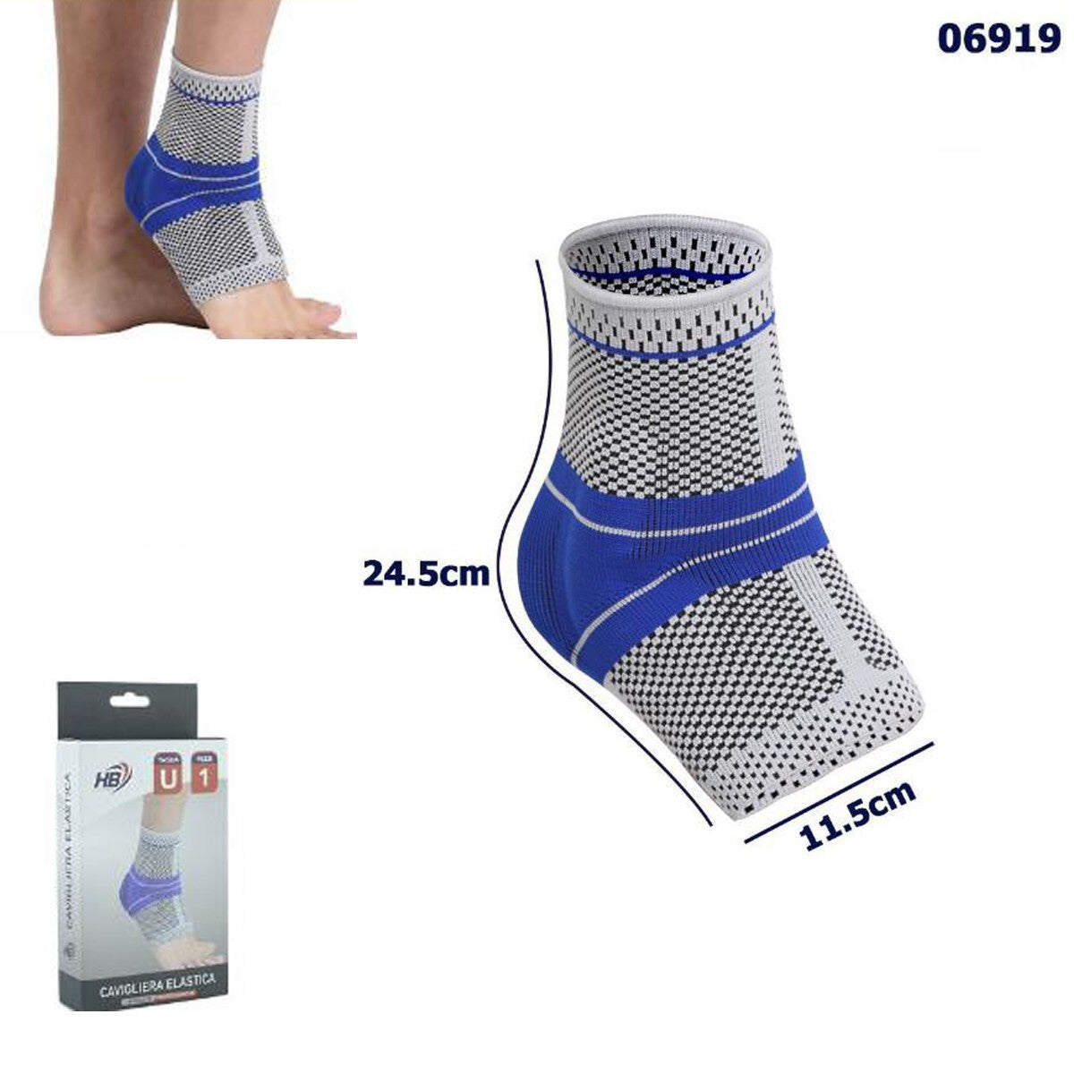 ATTACHE CHEVILLE CHEVILLÈRE BANDE ÉLASTIQUE ORTHOPÉDIQUE SUPPORT 06919