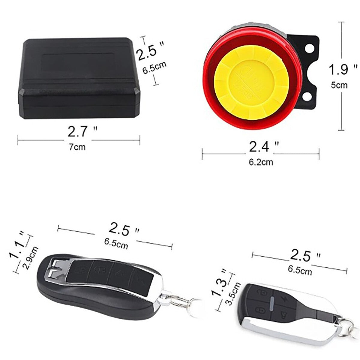 SISTEMA DI ALLARME ANTIFURTO PER MOTO 12V DOPPIO TELECOMANDO SICUREZZA SIRENA