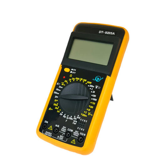 MULTIMÈTRE NUMÉRIQUE TESTEUR VOLT AMPÈRE AVEC CÂBLES POINTES DE TEST BOÎTIER ÉCRAN D'AFFICHAGE DT 9205A