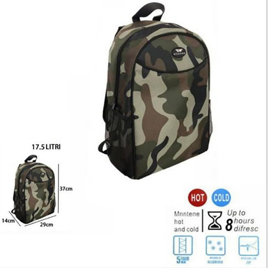 ZAINO TERMICO 17.5LT FRIGO CAMPEGGIO ESCURSIONI PICNIC MILITARE BORSA TERMICA