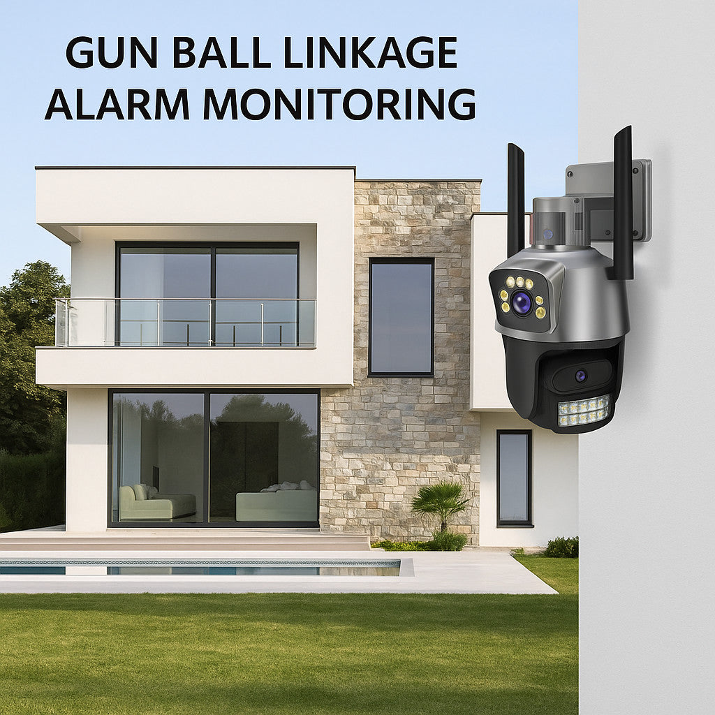 TELECAMERA WIFI ESTERNO SORVEGLIANZA IP66 HD LED ALLARME RILEVAMENTO MOVIMENTO