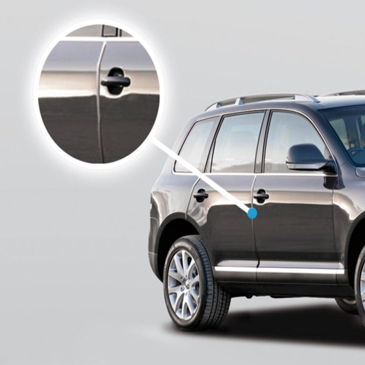 SET 2 PROTEGE-PORTES DE VOITURE TRANSPARENTS À CLIPSER PVC 65CM PROTECTION DE PORTE 03043