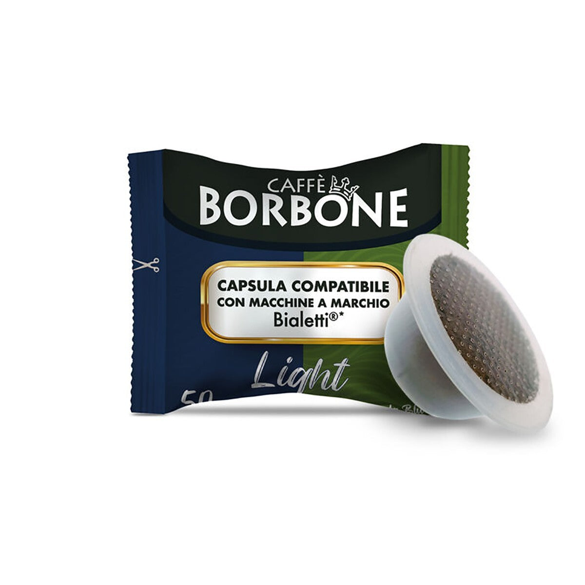 50 CAPSULES DOSES DE CAFÉ BORBONE COMPATIBLES MACHINES BIALETTI MÉLANGE LIGHT