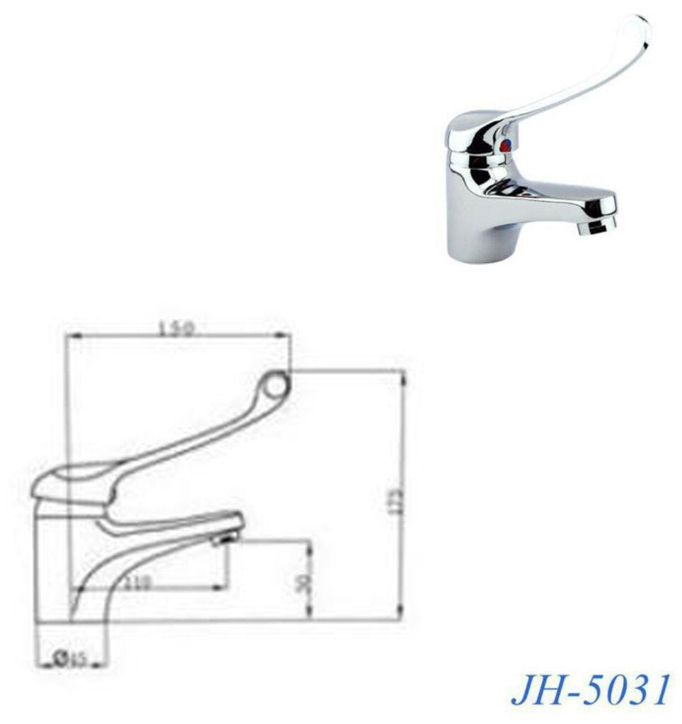 ROBINET MITIGEUR CHROMÉ MAISON SALLE DE BAINS LAVABO ÉVIER KIT MONTAGE JH-5031