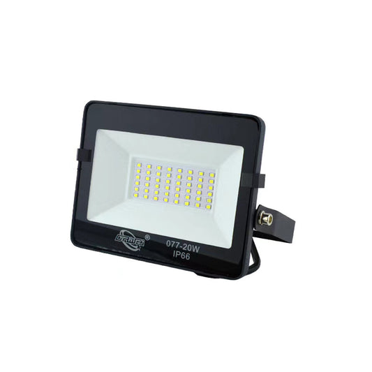 PROJECTEUR LED SMD D'EXTÉRIEUR IP66 20W 6000K BLANC FROID FIN NOIR